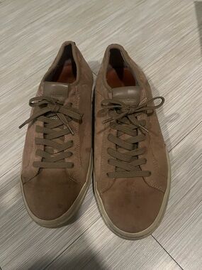 Vince Brown Suede Low-Top Sneakers Men Size 8.5